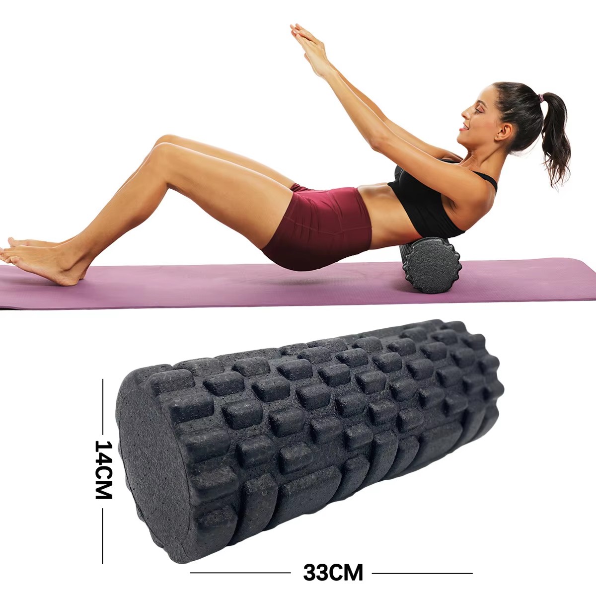 Home Gym Routine - 30/33 cm Fitness Foam Roller Yoga