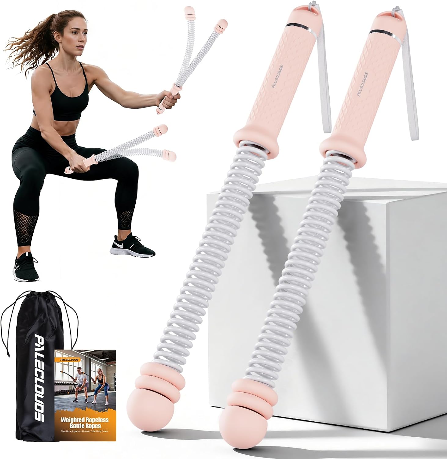Home Gym Portable - Draagbare touwloze battle ropes, verstelbare gewichten