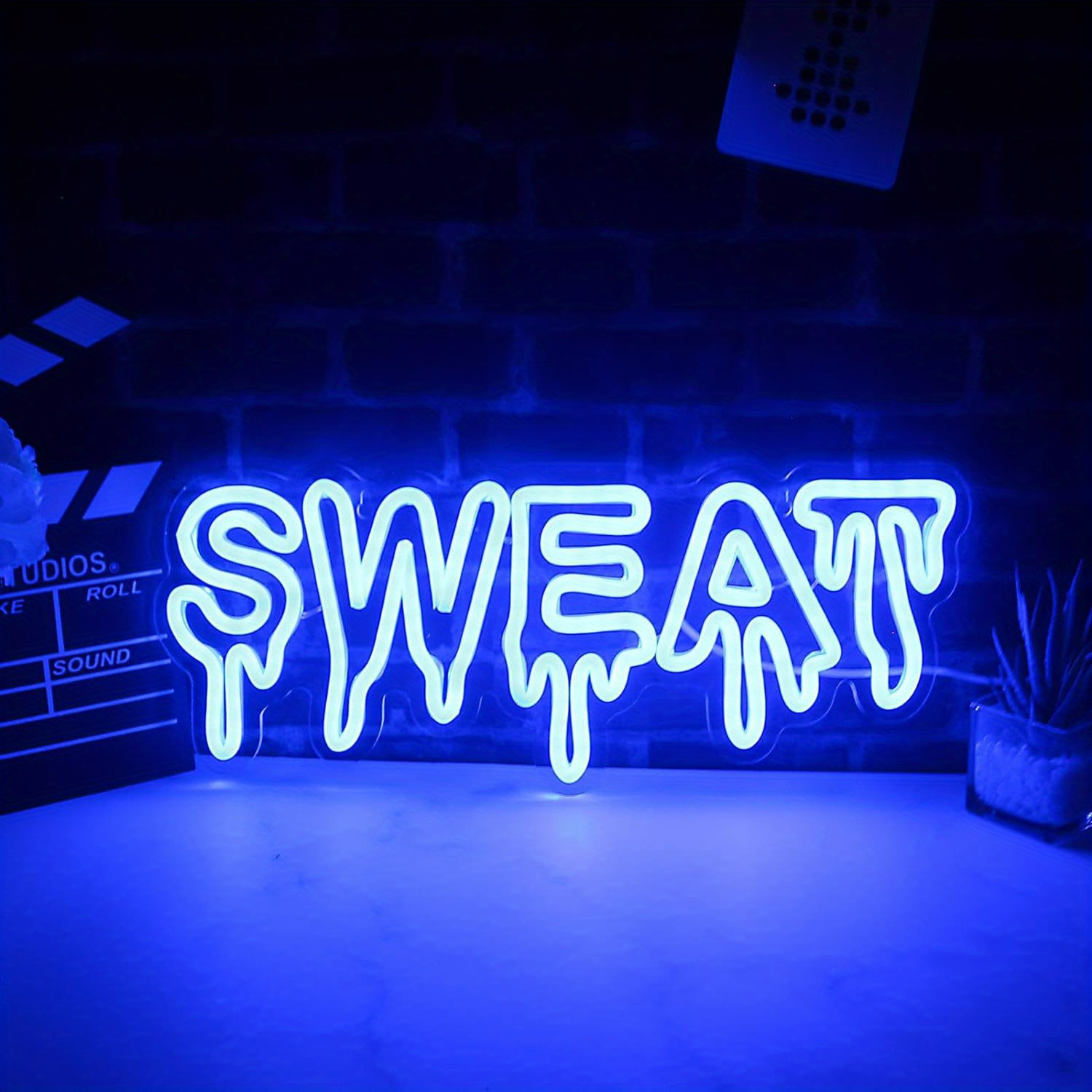 Zweetblauwe LED-neonreclame me - Home Gym Neon Sign recensie en prijs