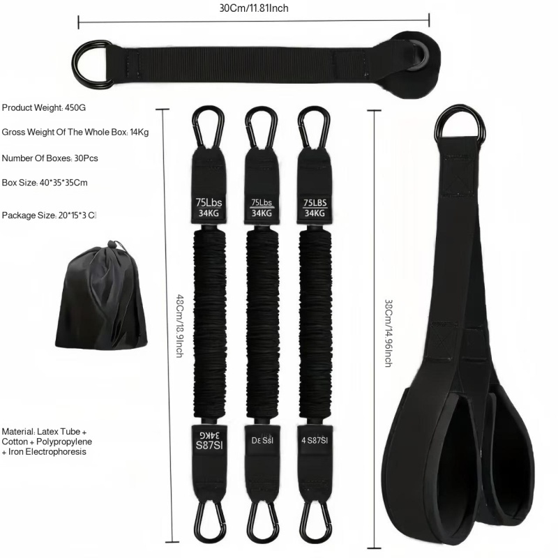 Resistance Bands Set Triceps T - Home Gym Equipment Set recensie en prijs