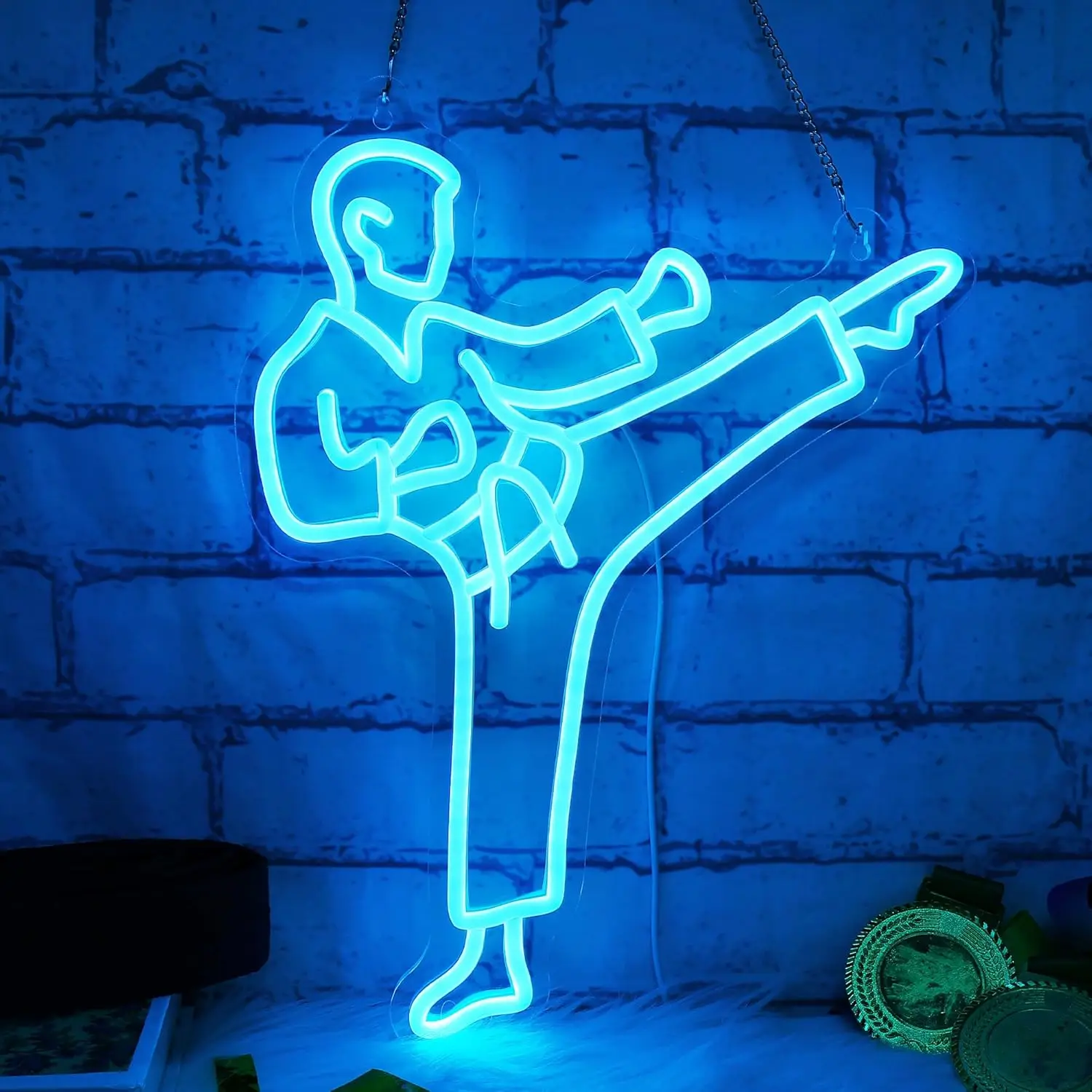 Karate Man Neonreclame Blauwe  - Home Gym Neon Sign recensie en prijs