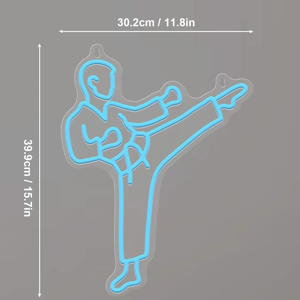 Karate Man Neonreclame Blauwe  - Home Gym Neon Sign recensie en prijs